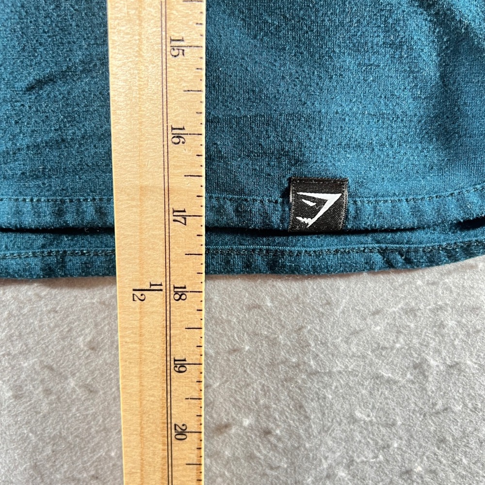 853 | Gymshark Gold's Gym Logo Graphic Cropped Tank Top Teal Blue Womens S - Picture 4 of 8